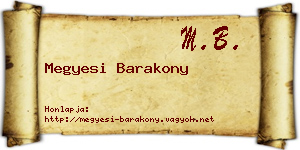 Megyesi Barakony névjegykártya